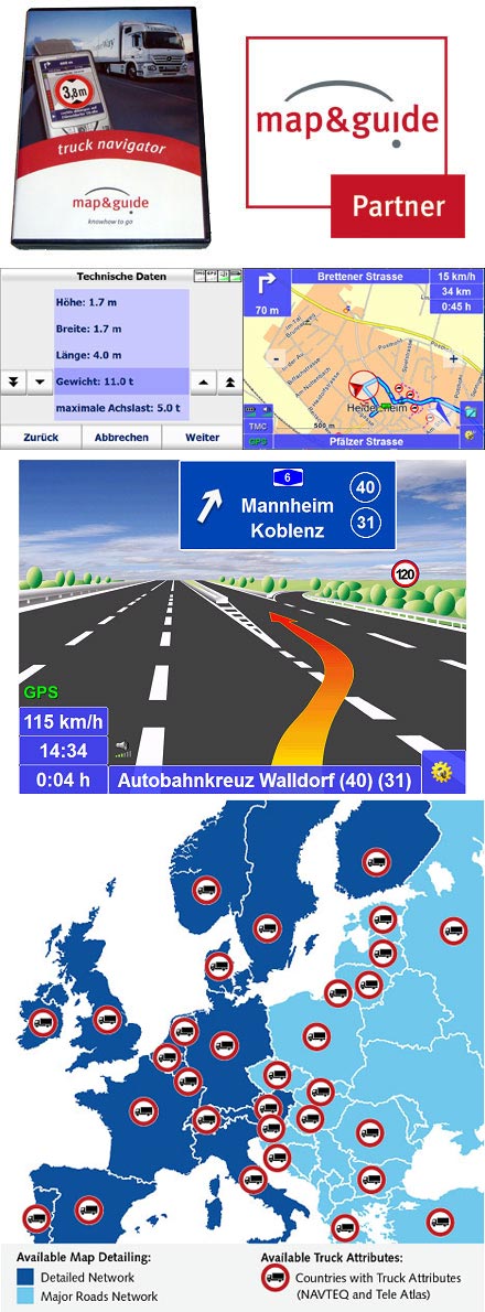 PTV TruckNavigator 10.5 (Europe incl. East-Europe, Speech, TMC) [PND <b>UPDATE-VERSION</b>]